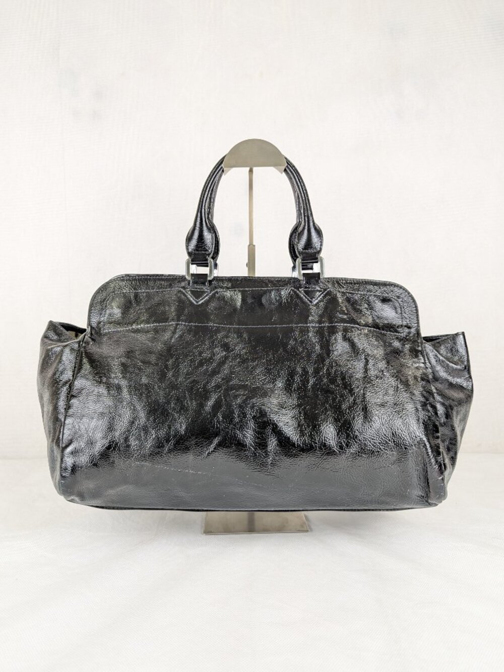 Longchamp Le Pliage Black Leather  Travel Bag Foldable Shoulder Bag Buy it Now - Picture 2 of 16